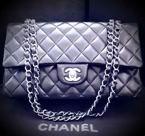 sac chanel gris|chanel leather purses.